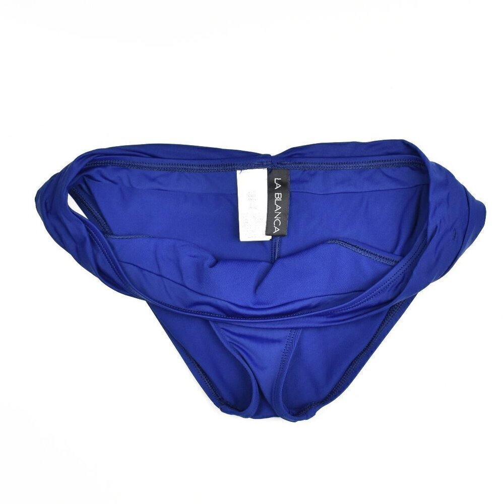 La Blanca Island Goddess Keyhole Bikini and Shirred Hipster Bottom - 34E/8 - Picture 7 of 9